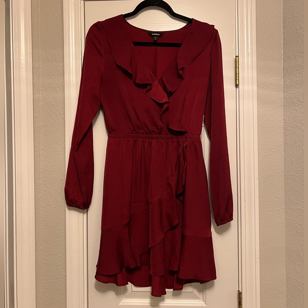 Express Red Satin Dress